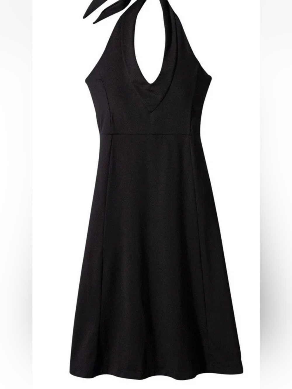 Patagonia Halter Midi Dress Black Athletic Activewear Gorpcore Stretchy Womens M - Picture 14 of 14
